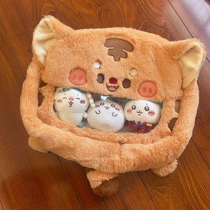 In stock 8" 20cm little white plush bag